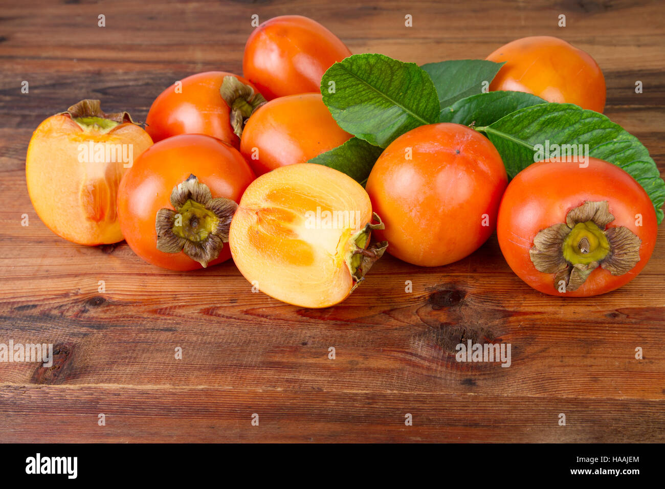 süße Kaki Früchte Kaki Stockfoto