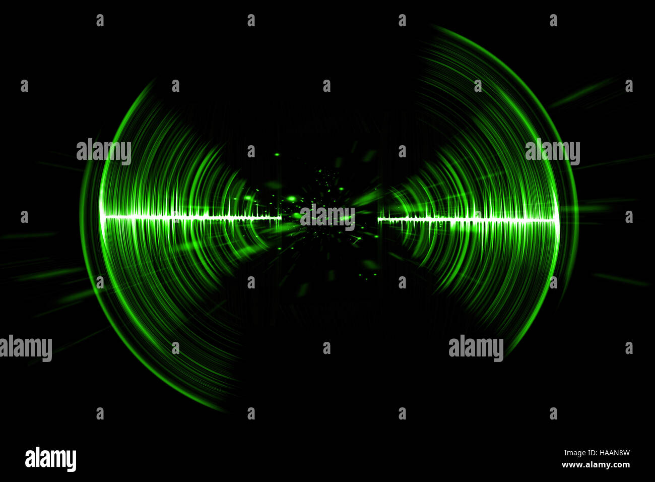 Visuelle Neon Soundwave Konzept 3D Illustration abstrakten Hintergrund Stockfoto