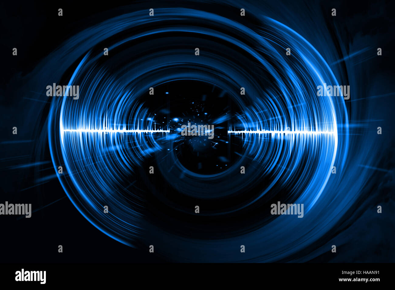 Visuelle Neon Soundwave Konzept 3D Illustration abstrakten Hintergrund Stockfoto