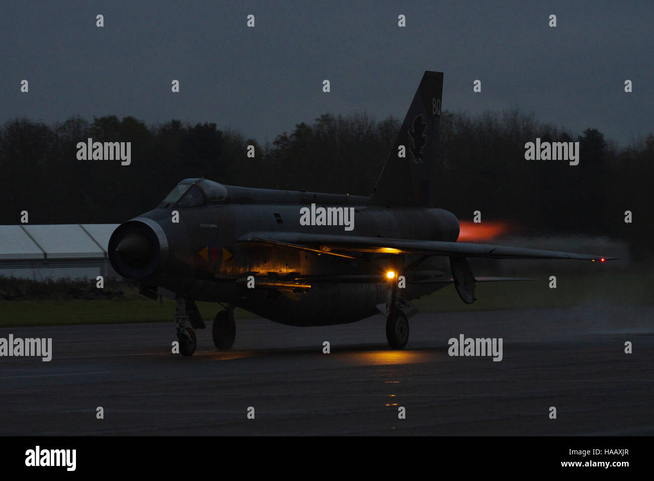 Blitz schnelle Taxi laufen am Bruntingthorpe Stockfoto
