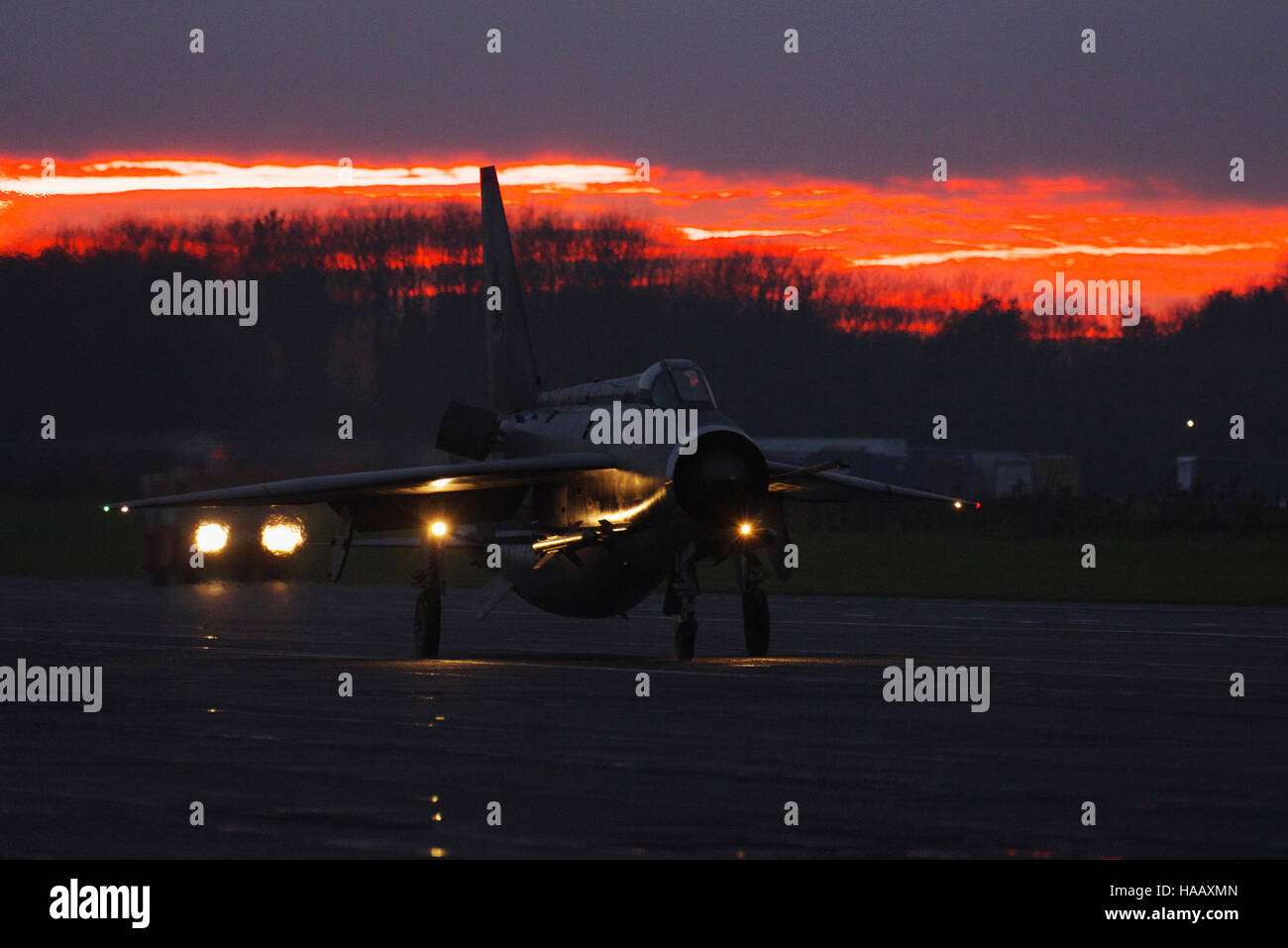 BAC/English Electric, Lightning schnelle Taxifahrt in Bruntingthorpe Stockfoto