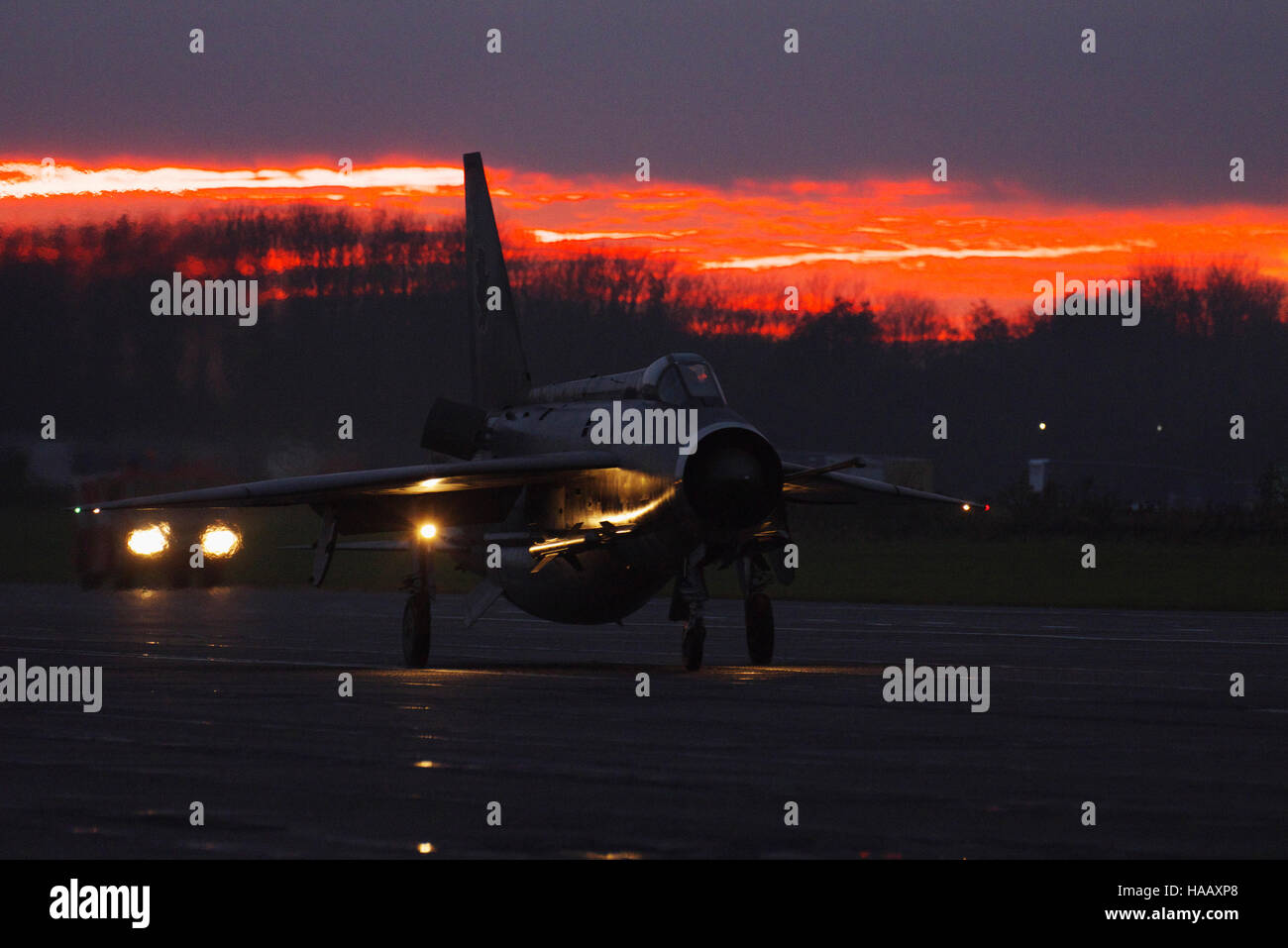 BAC/English Electric, Lightning schnelle Taxifahrt in Bruntingthorpe Stockfoto