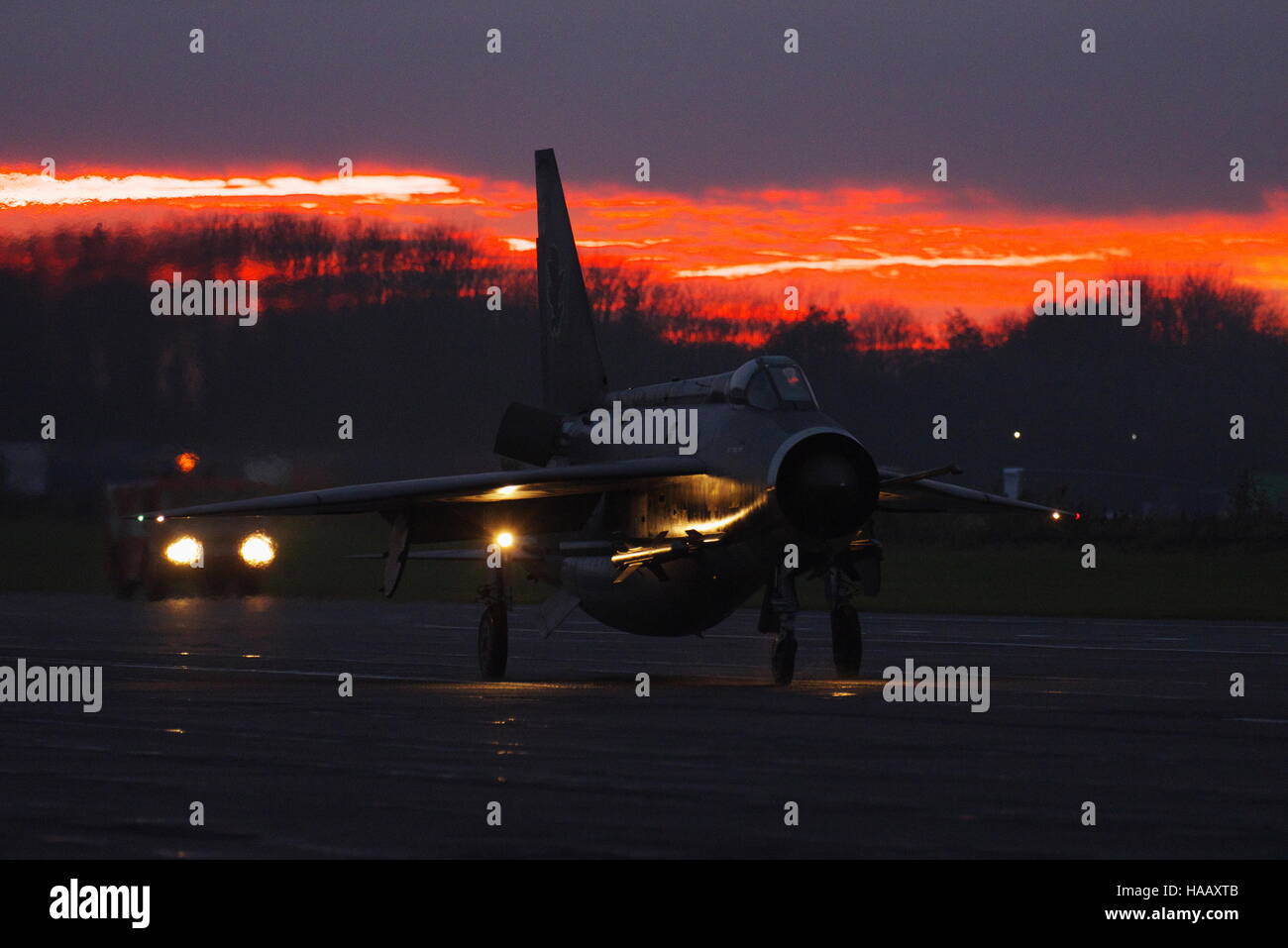 BAC/English Electric, Lightning schnelle Taxifahrt in Bruntingthorpe Stockfoto