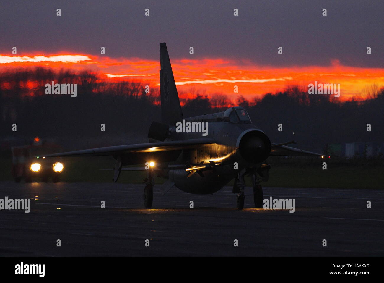 BAC/English Electric, Lightning schnelle Taxifahrt in Bruntingthorpe Stockfoto