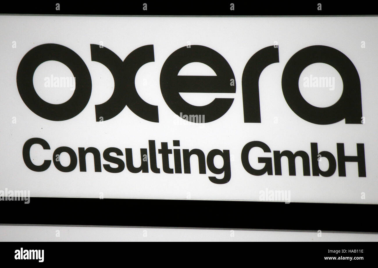 Das Logo der Marke "Oxera Consulting", Berlin. Stockfoto
