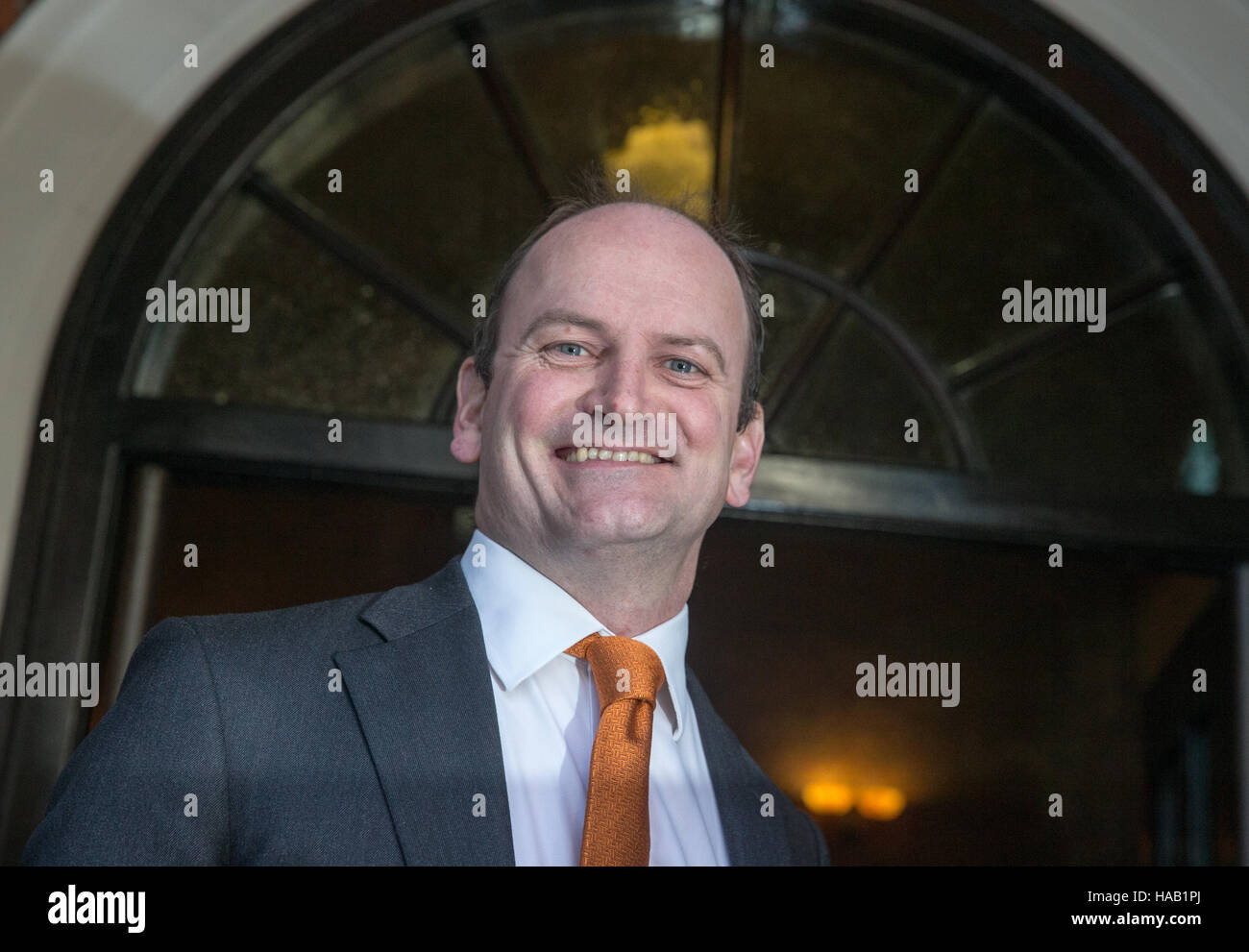 Douglas Carswell, MP für Clacton auf See, bei der Bekanntgabe der neuen UKIP Führer in Westminster Stockfoto
