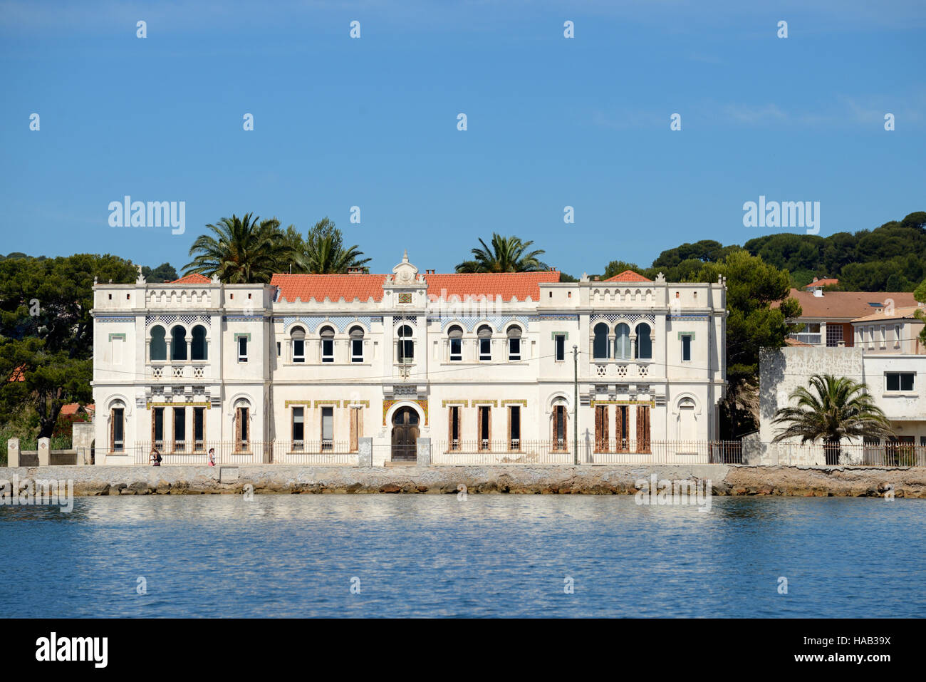 Oriental Style Villa Institut Michel Pacha, basierend auf einem türkischen Palast am Bosporus, Tamaris La Seyne-sur-Mer Provence Frankreich Stockfoto