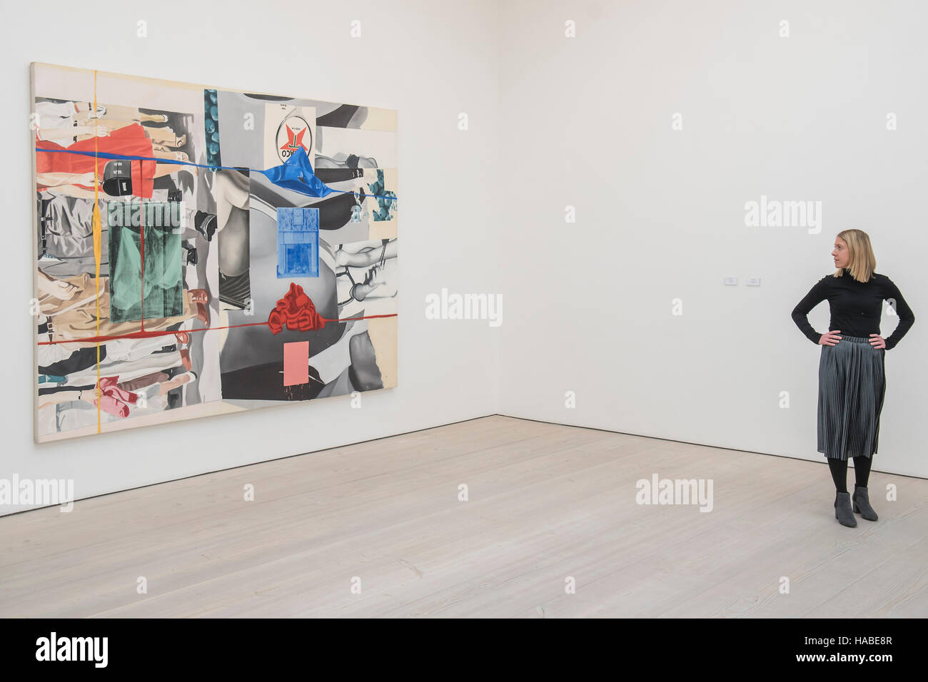 London, UK. 29. November 2016. Bild-Generator von David Salle - Maler Maler: Künstler von heute, die Künstler von morgen, mit der Arbeit von neun heutigen Maler von den 30ern bis hin zu ihren 60er in der Saatchi Gallery inspirieren. Es gibt neun Künstler in der Ausstellung, deren Ziel ist es, eine Diskussion über die Bedeutung der Malerei und seine Zukunft als zeitgenössische Kunstform, start gegeben, dass die Installation, Skulptur und Video dominieren die Welt der Kunst. Bildnachweis: Guy Bell/Alamy Live-Nachrichten Stockfoto