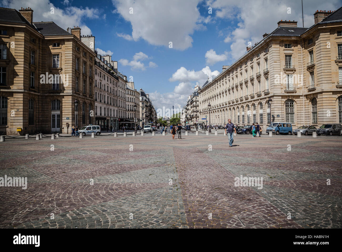 Hotel du Pantheon und Rue Soufflot.The Straße ist benannt nach Jacques-Germain Soufflot Stockfoto