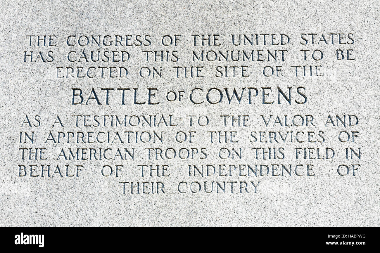 Cowpens National Battlefield Park Stockfoto