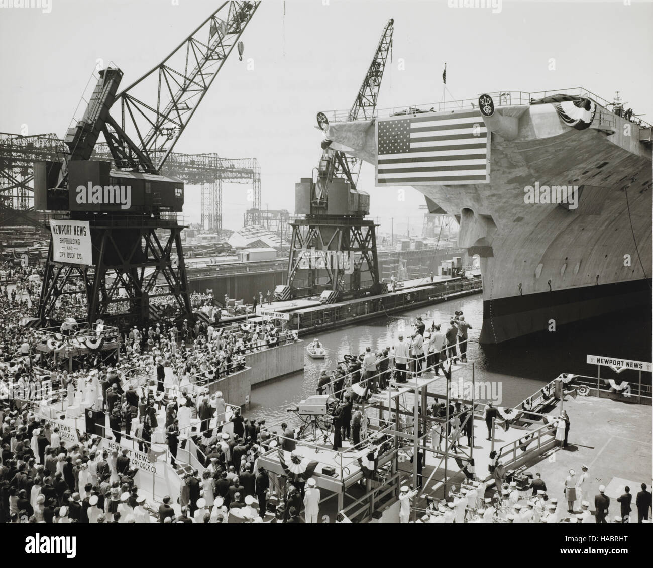 Start von der USS John F. Kennedy. Newport News, Virginia Mai 1967 Stockfoto