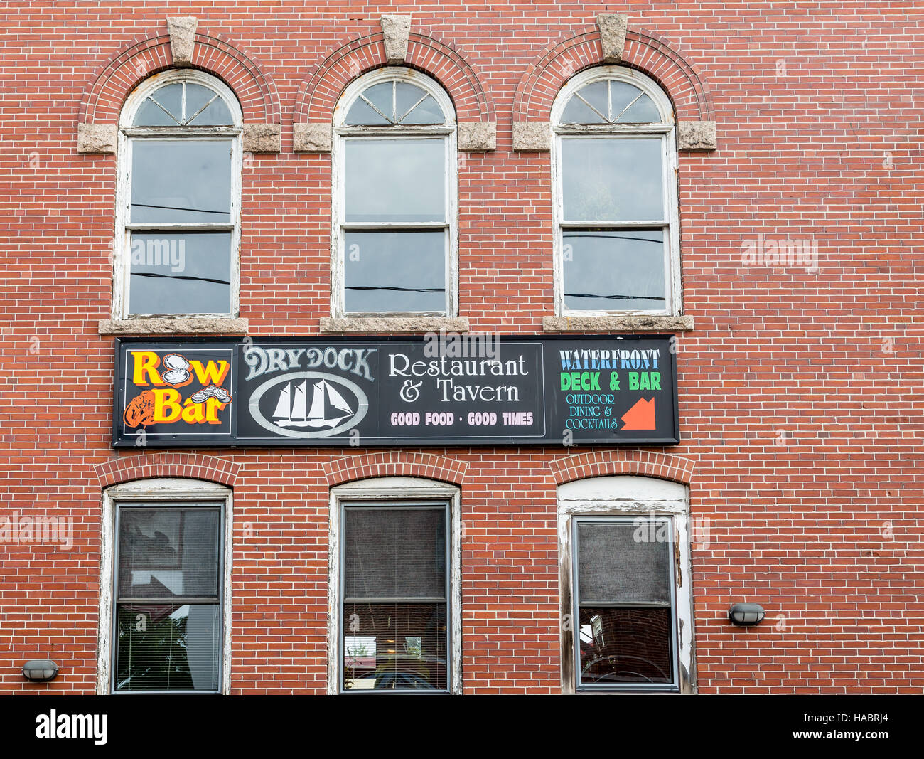 Dry Dock Raw Bar und Restaurant in Portland Maine Stockfoto