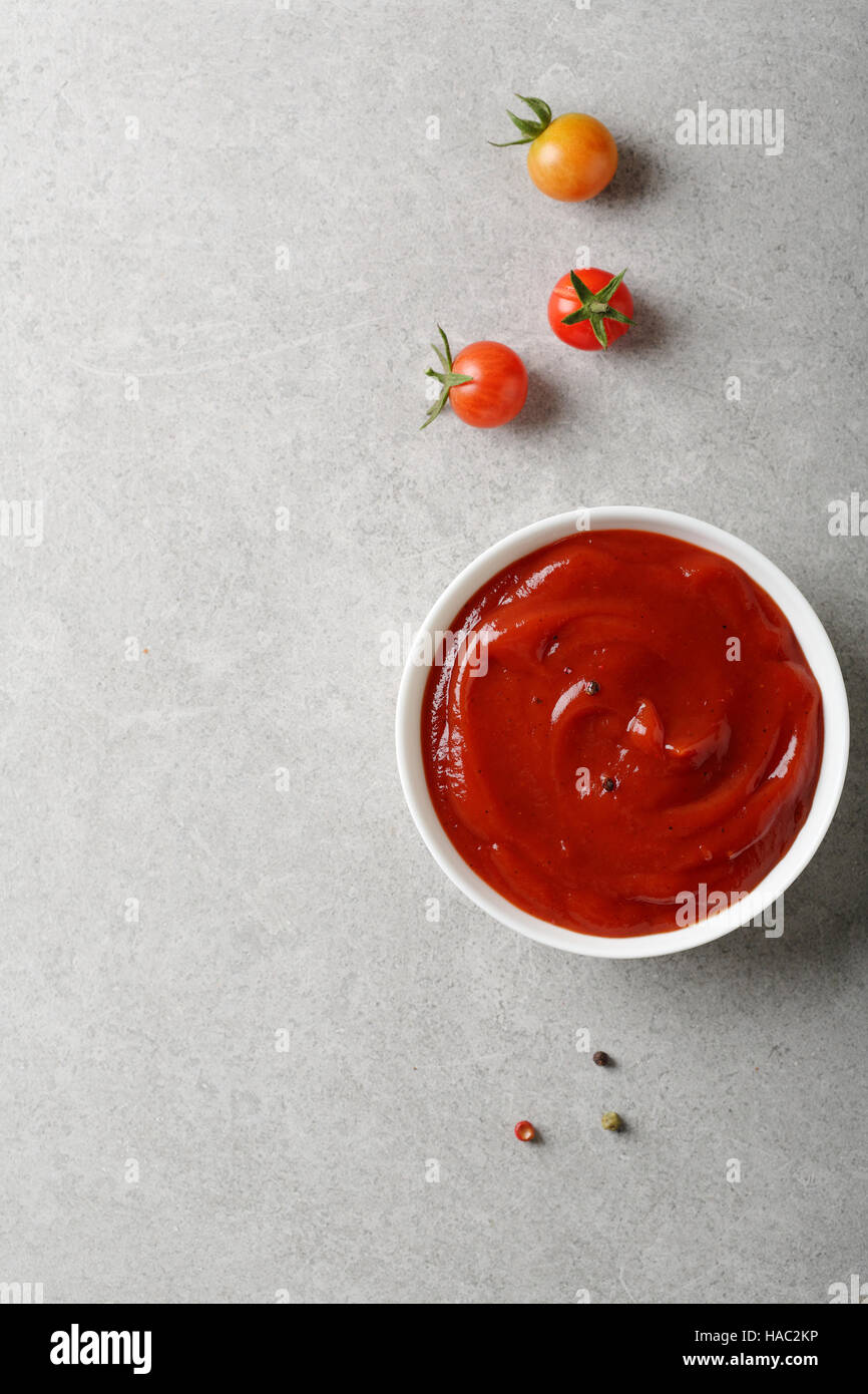 Rote Gewürz Tomatensauce, Lebensmittel-Hintergrund Stockfotografie - Alamy