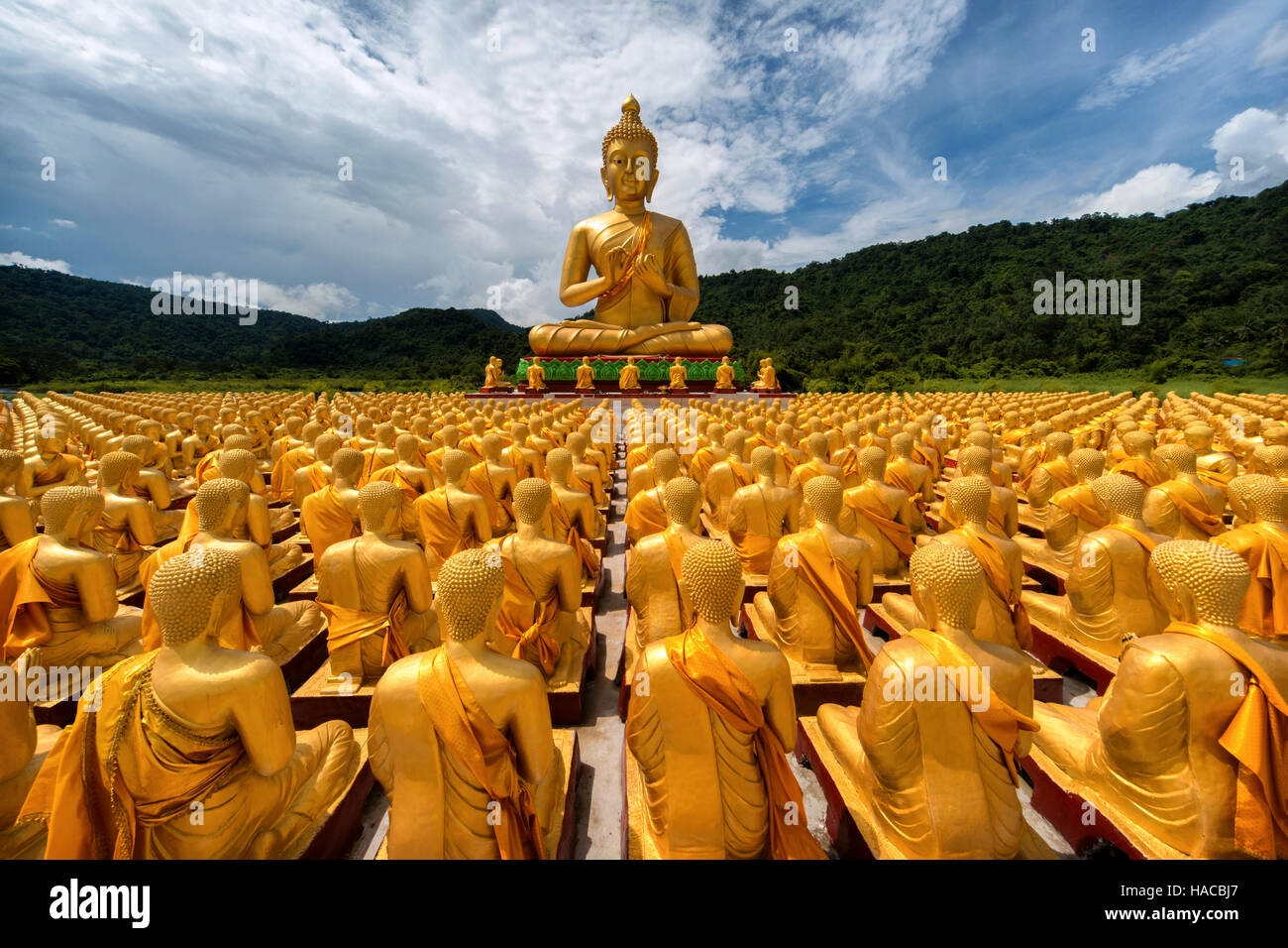 Magha Puja buddhistischen Erinnerungspark, Nakhon Nayok, Thailand. FOTO: LEE CRAKER Stockfoto