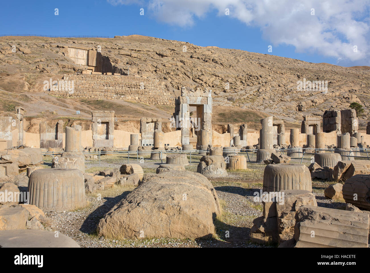 Antiken Säulen in Persepolis Stadt, Iran Stockfoto