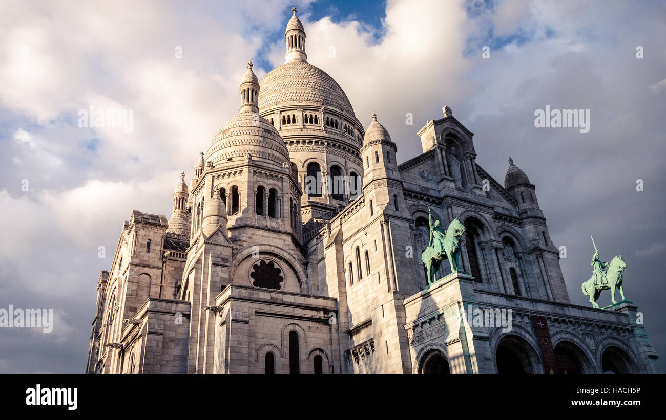 Sacrée-Coeur den goldenen Zeiten Stockfoto