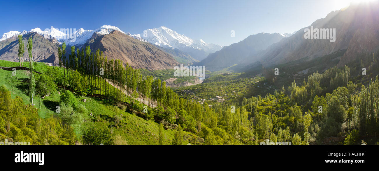 malerische Landschaft der Hunza-Tal, Nord-Pakistan Stockfoto