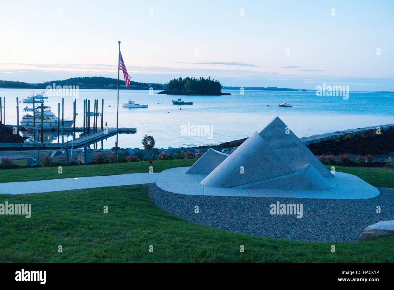 Verlorene Fischer Memorial Lubec Maine Stockfoto