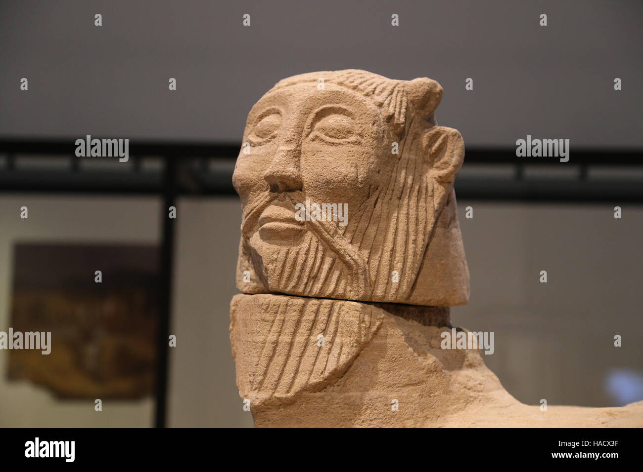 Biche Balazote. Hybride Mensch/Tier. Kalkstein. Iberischen Kultur. 6.-5. Jahrhundert BC. Balazote, Albacete. Spanien. Stockfoto