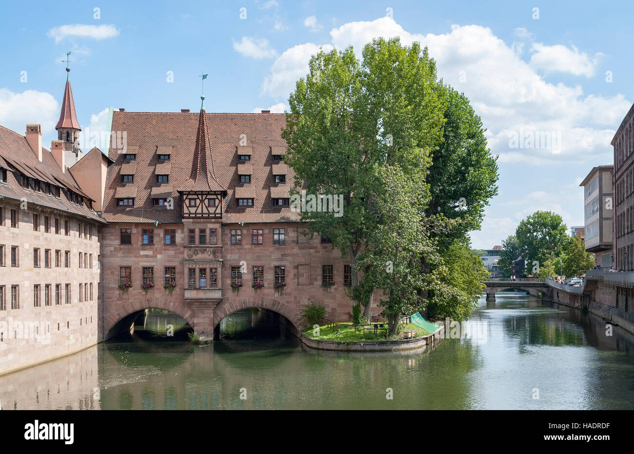 Hospiz des Heiligen Geistes in Nürnberg, eine Stadt in Franken im deutschen Bundesland Bayern Stockfoto