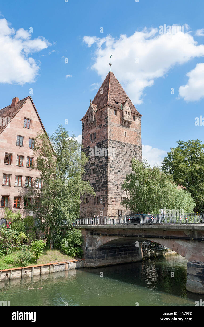 Stadtansicht von Nürnberg, eine Stadt in Franken im deutschen Bundesland Bayern Stockfoto