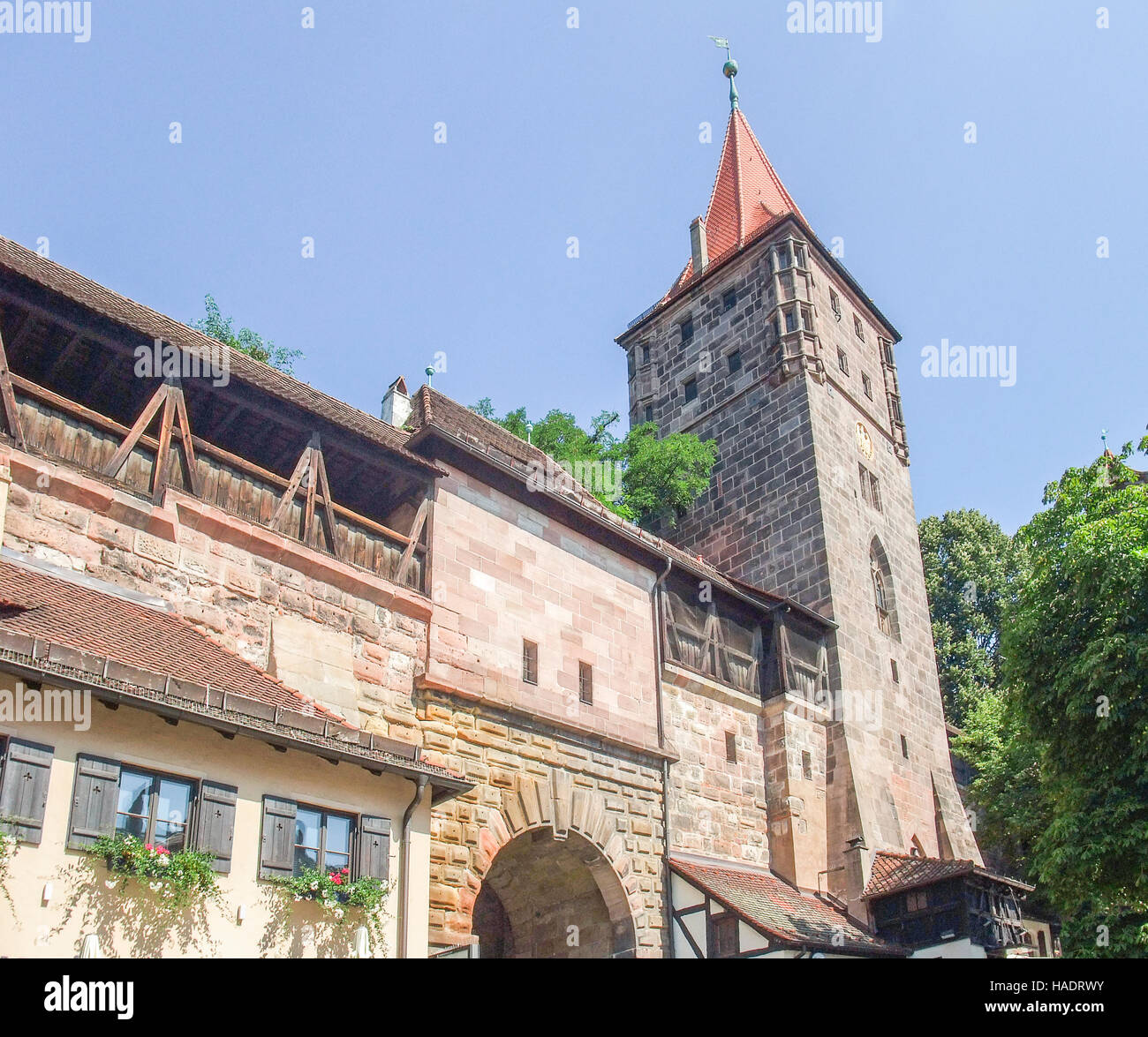 Stadtansicht von Nürnberg, eine Stadt in Franken im deutschen Bundesland Bayern Stockfoto