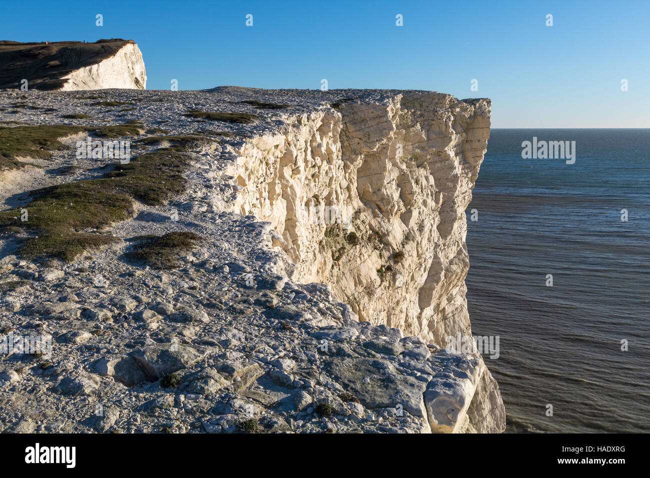 Kreidefelsen in Seaford Kopf Stockfoto