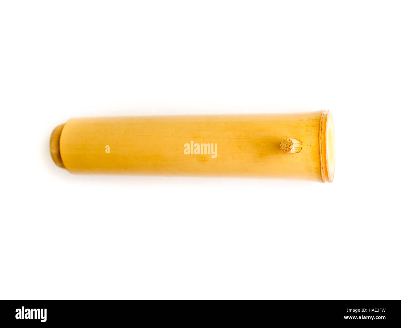 Der japanische Bambus Gewürz Shaker Taketutu Yakumi. Stockfoto