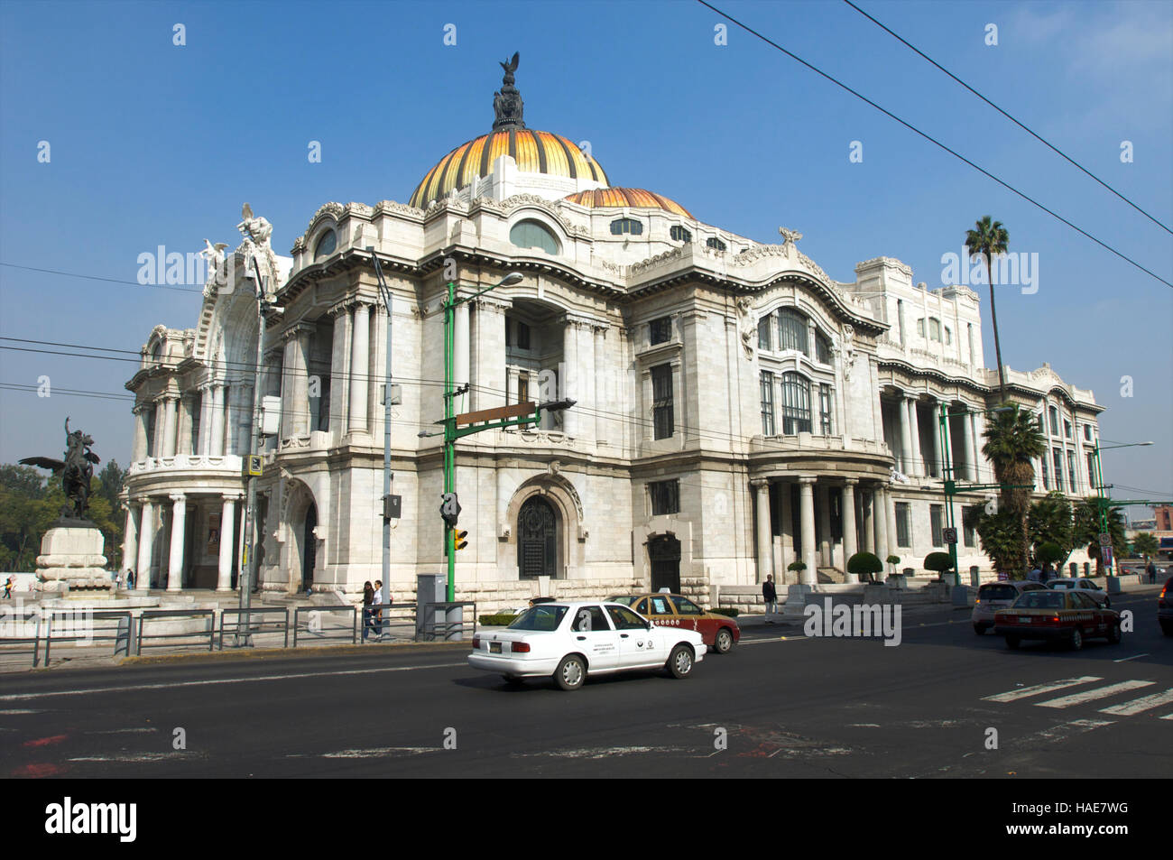 Vorderansicht des Palacio de Bellas Artes in Mexico City, Mexiko Stockfoto