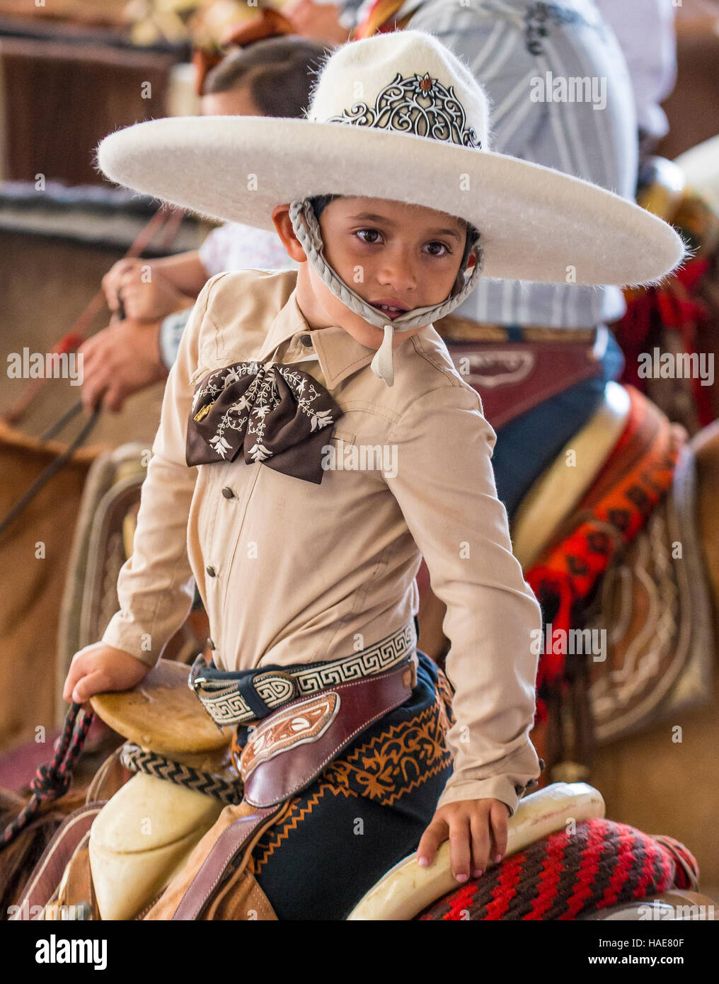 Charro beteiligt sich am 23. internationalen Mariachi & Charros Festival in Guadalajara Mexiko Stockfoto