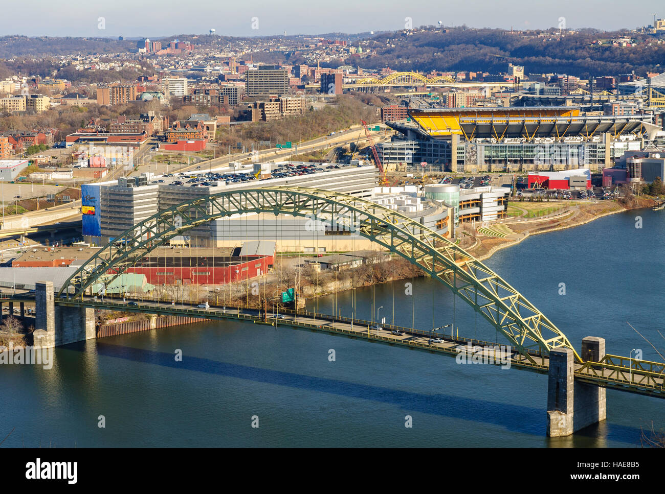 Allegheny River Burgh Central Business District Stockfoto