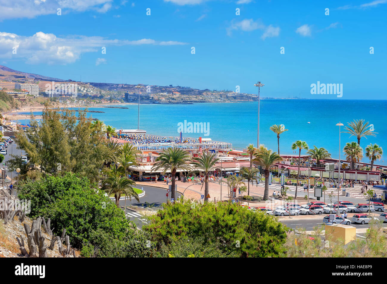 Strand von Playa del Ingles. Maspalomas. Gran Canaria Stockfoto