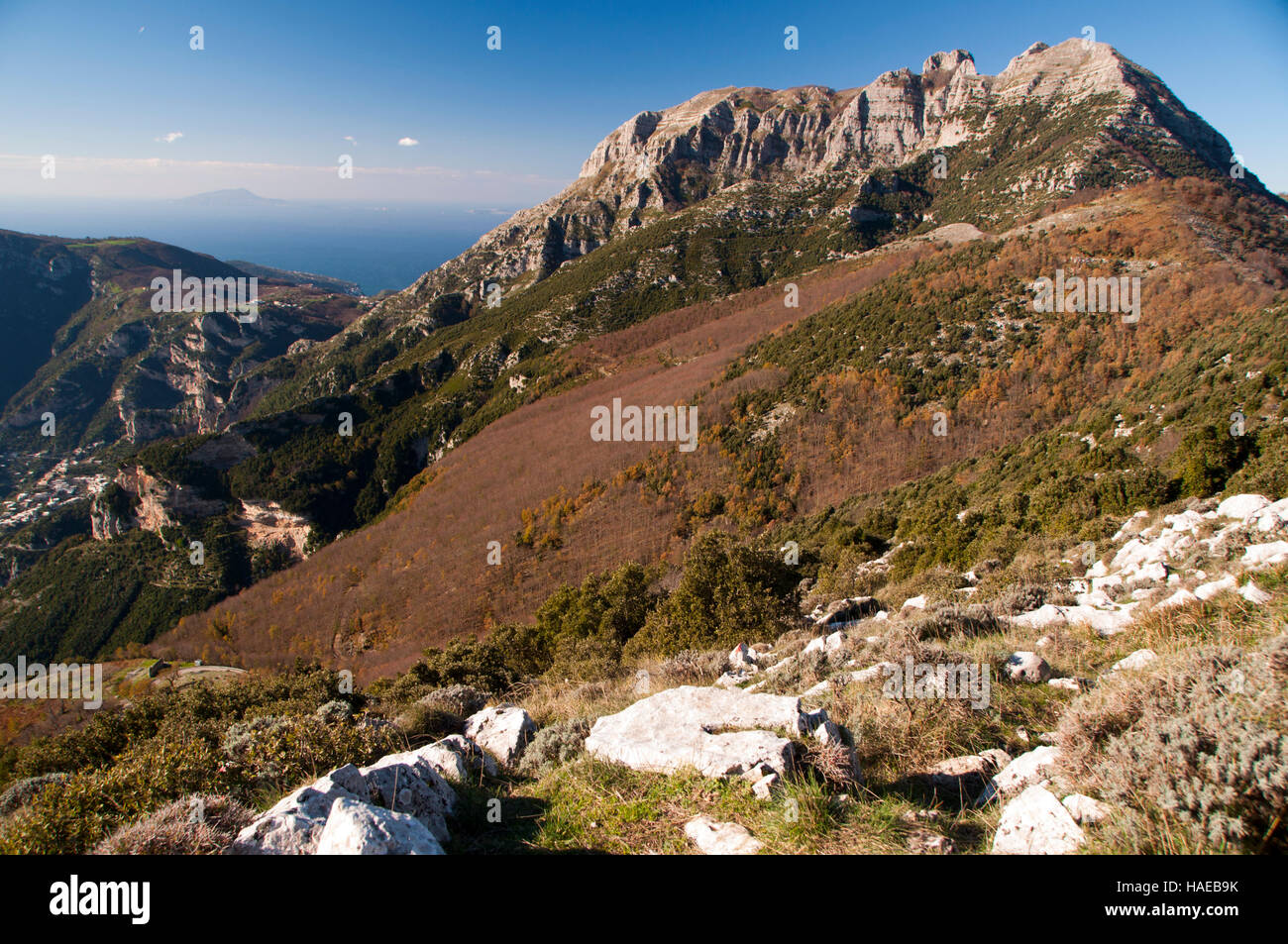 Monte catiello, Halbinsel Sorrento, Kampanien, Italien Stockfoto