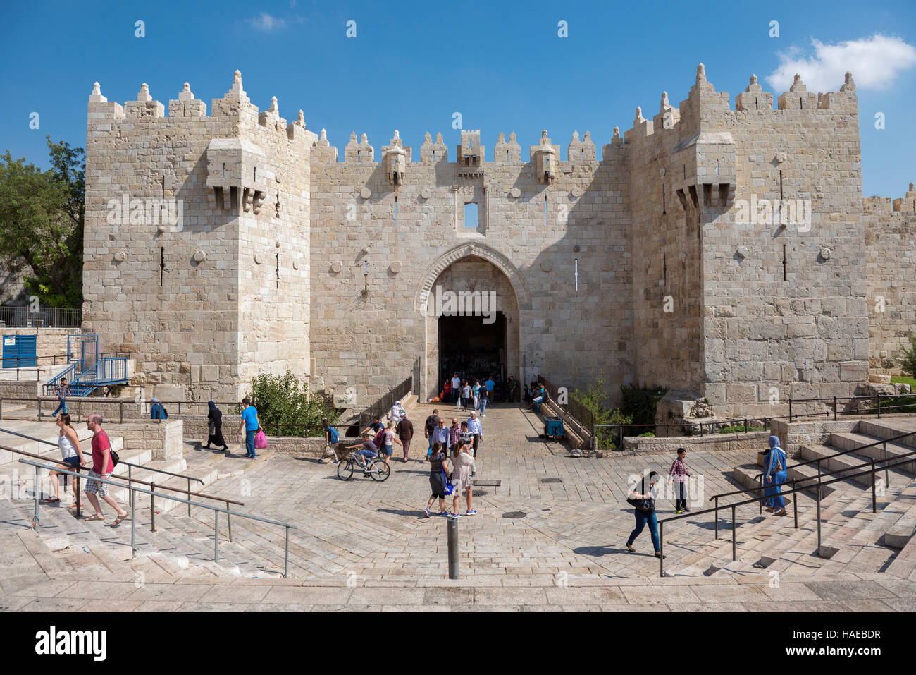Damaskus-Tor in der alten Stadt, Jerusalem, Israel Stockfoto