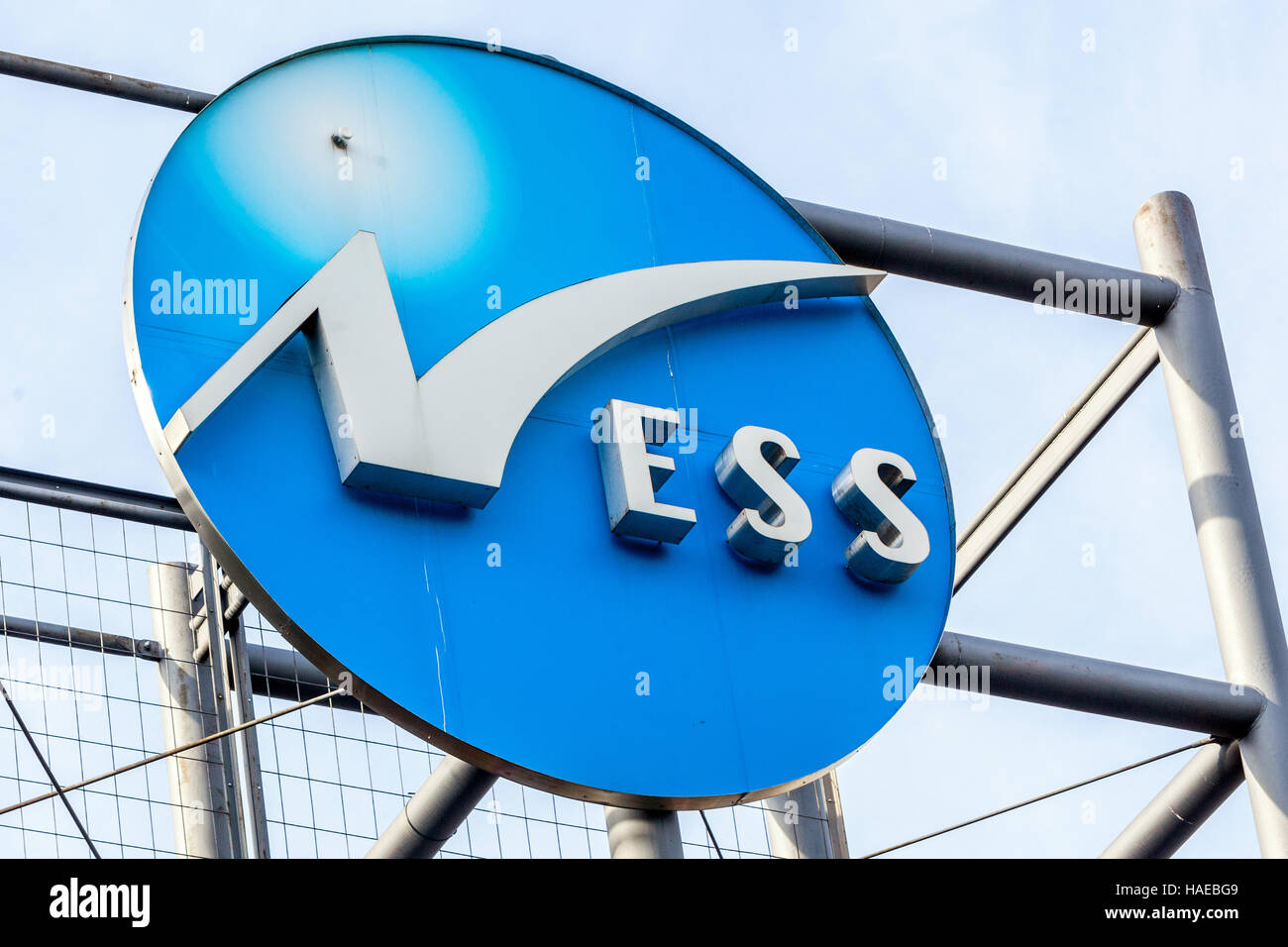 Ness Technologies, Logo, Schilder, Prag, Tschechische Republik Stockfoto