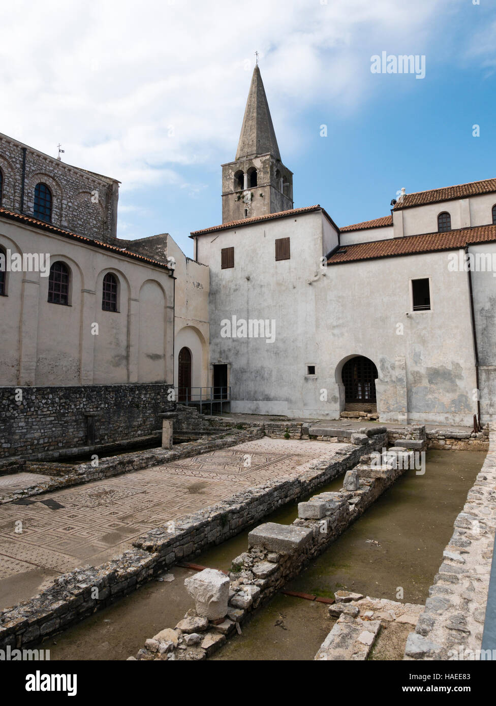 Die Euphrasius-Basilika, Porec, Istrien, Kroatien. Stockfoto