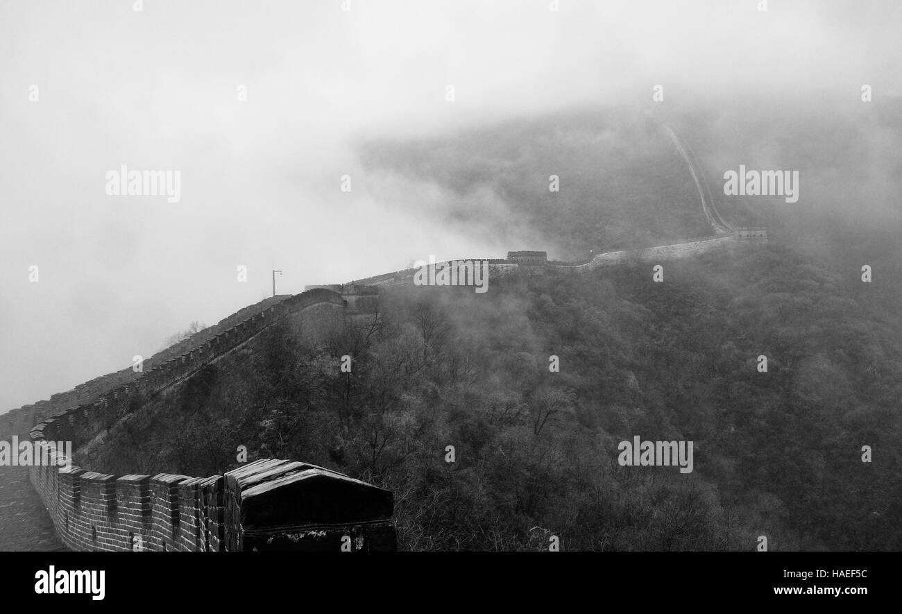 die große Mauer in Peking Stockfoto