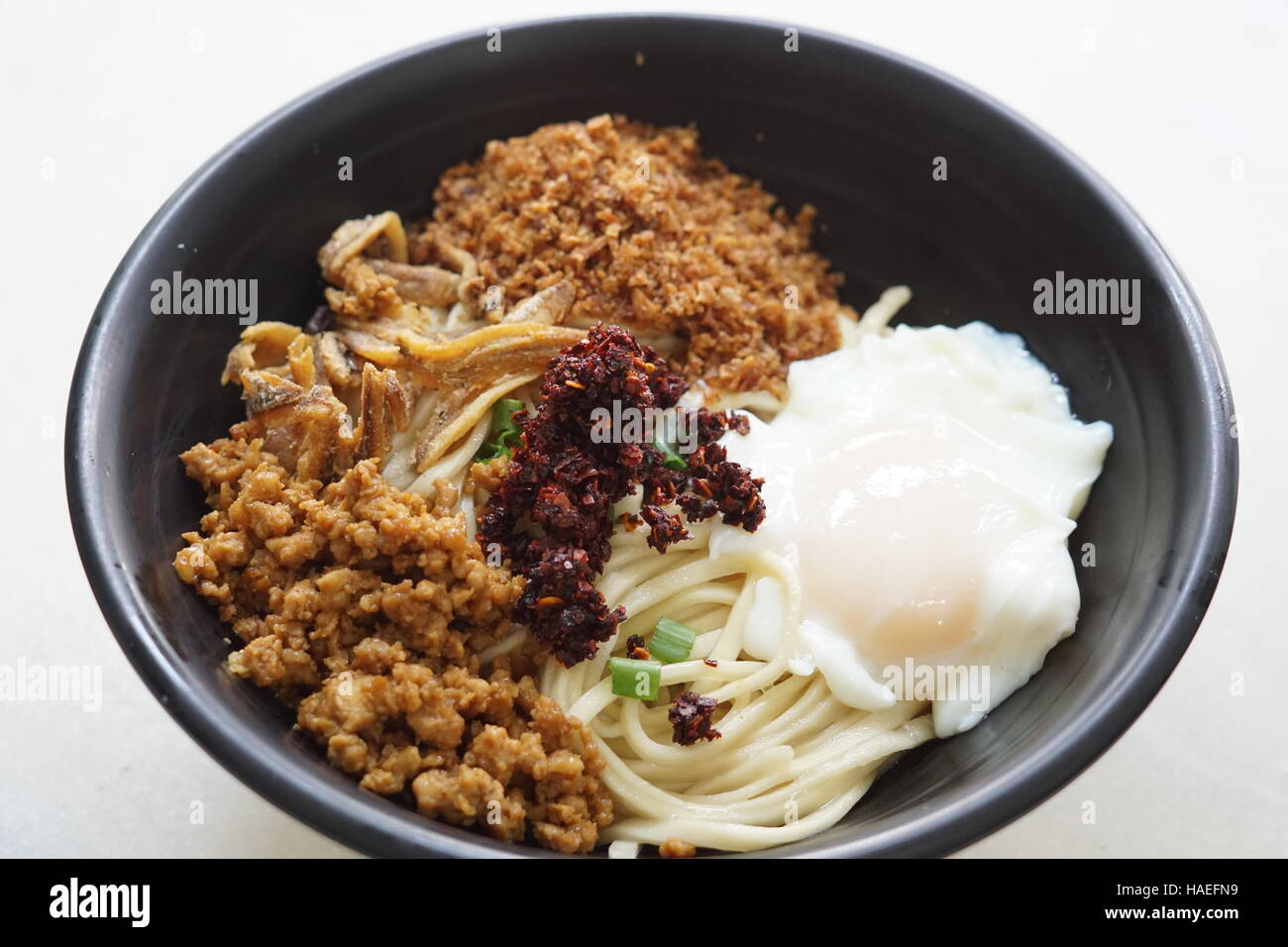 Malaysia-Chili Pan Mee Stockfoto