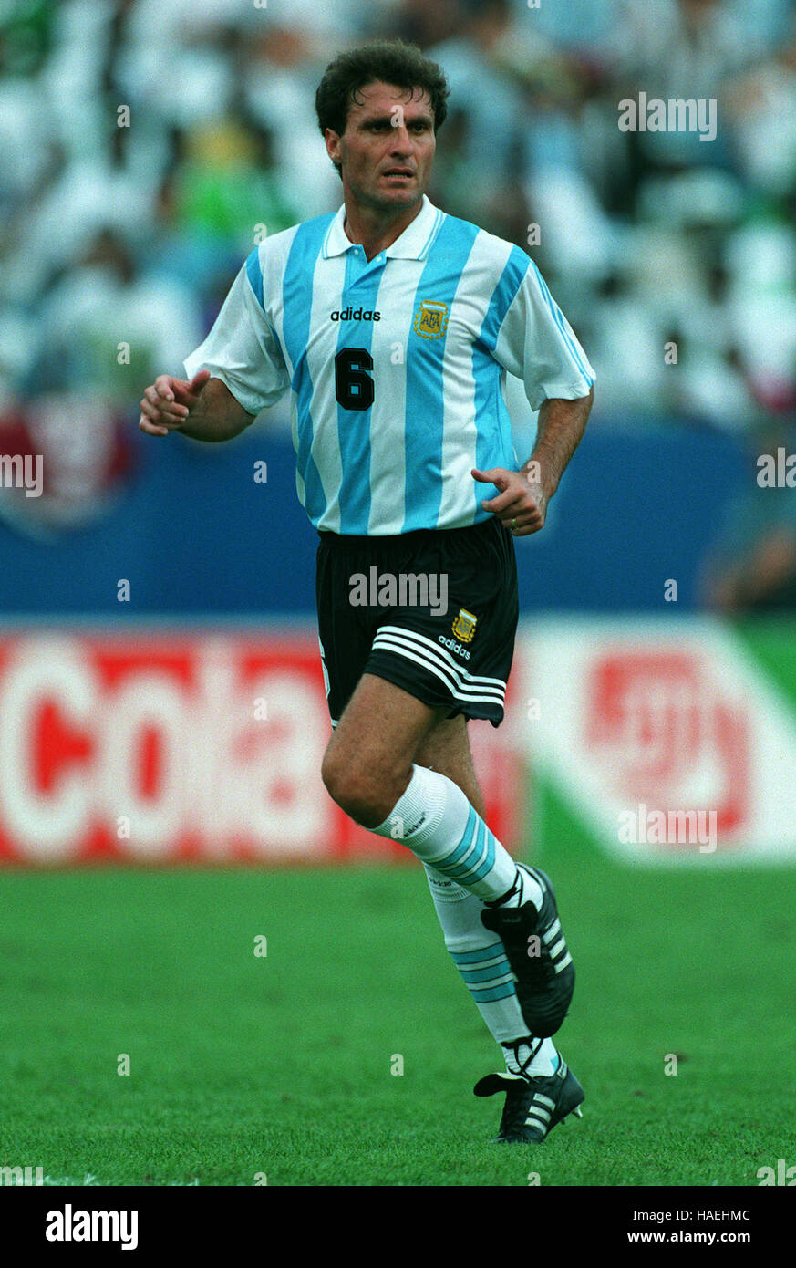 OSCAR RUGGERI Argentinien & VELEZ SARSFIELD FC 2. Juli 1994 Stockfoto