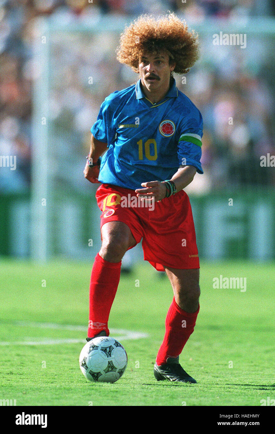 Carlos Valderrama Kolumbien 4 Juli 1994 Stockfotografie Alamy