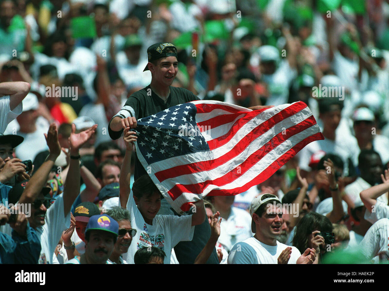 AMERICAN FOOTBALL SUPPORTER WORLD CUP-Finale USA 20. Juni 1994 Stockfoto