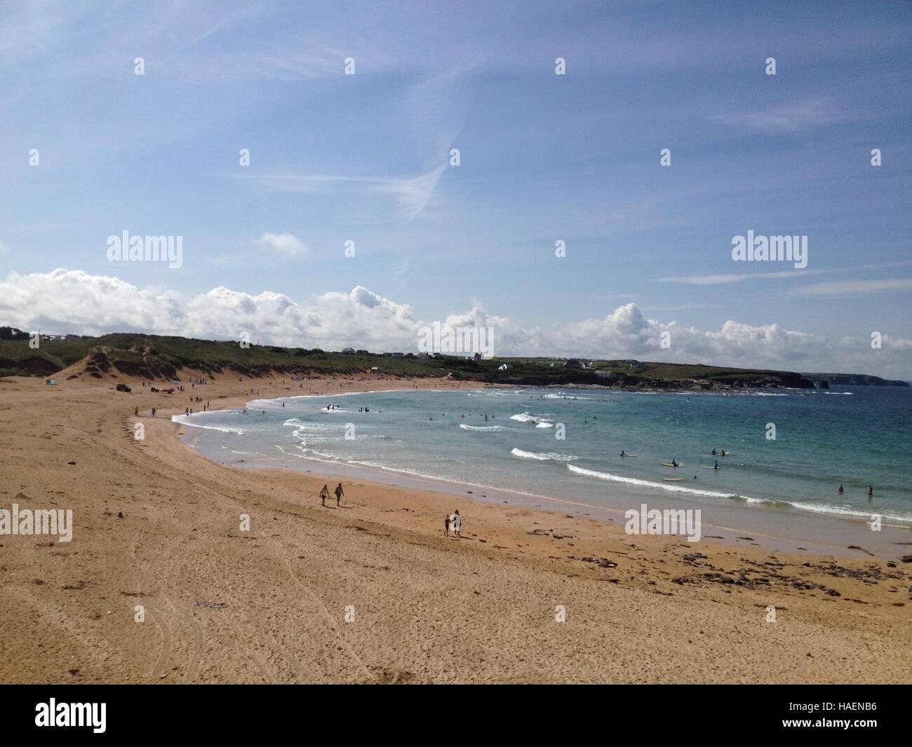 Cornwall Strand, Sandstrand, Sonne Stockfoto