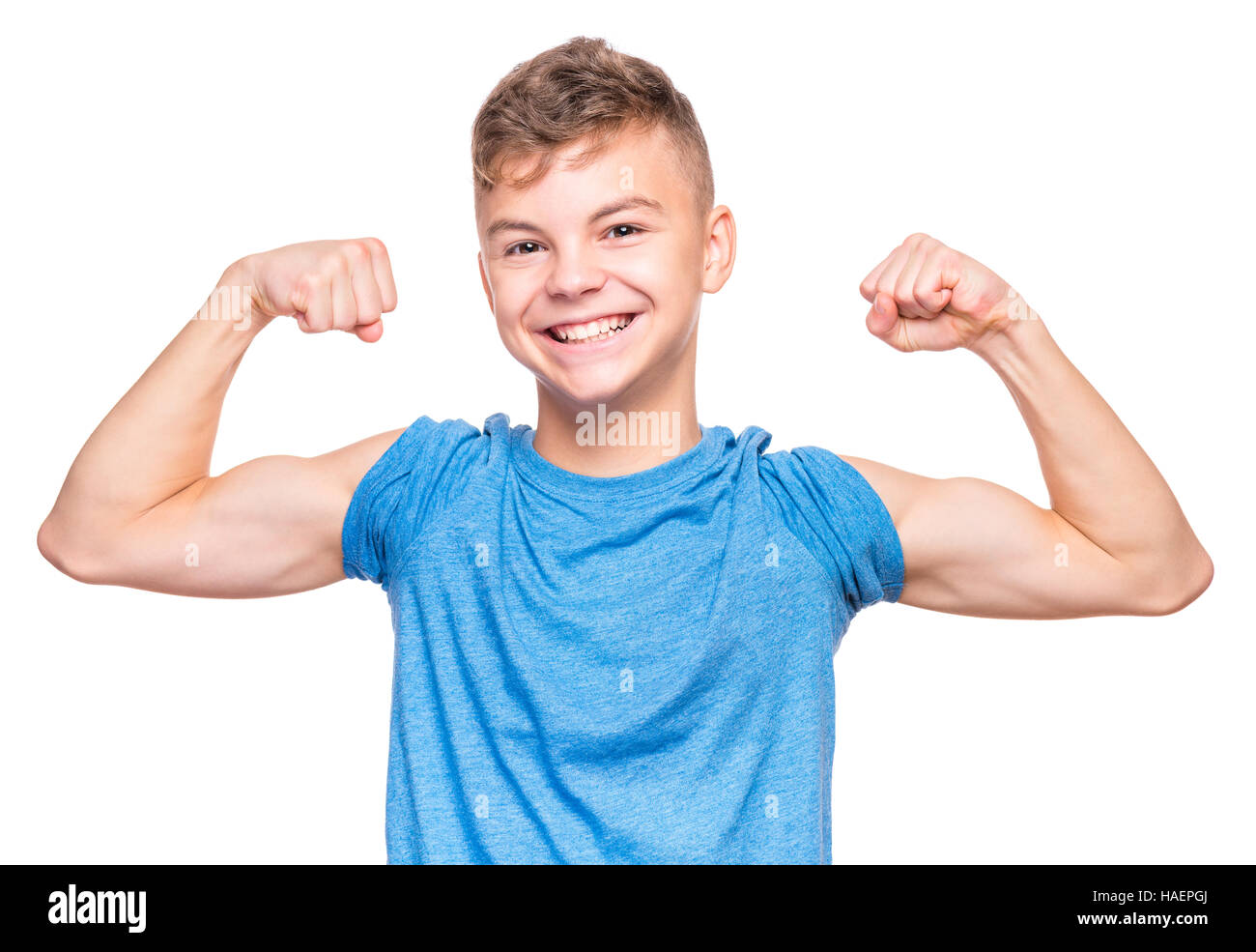 Teen boy gym workout -Fotos und -Bildmaterial in hoher Auflösung – Alamy