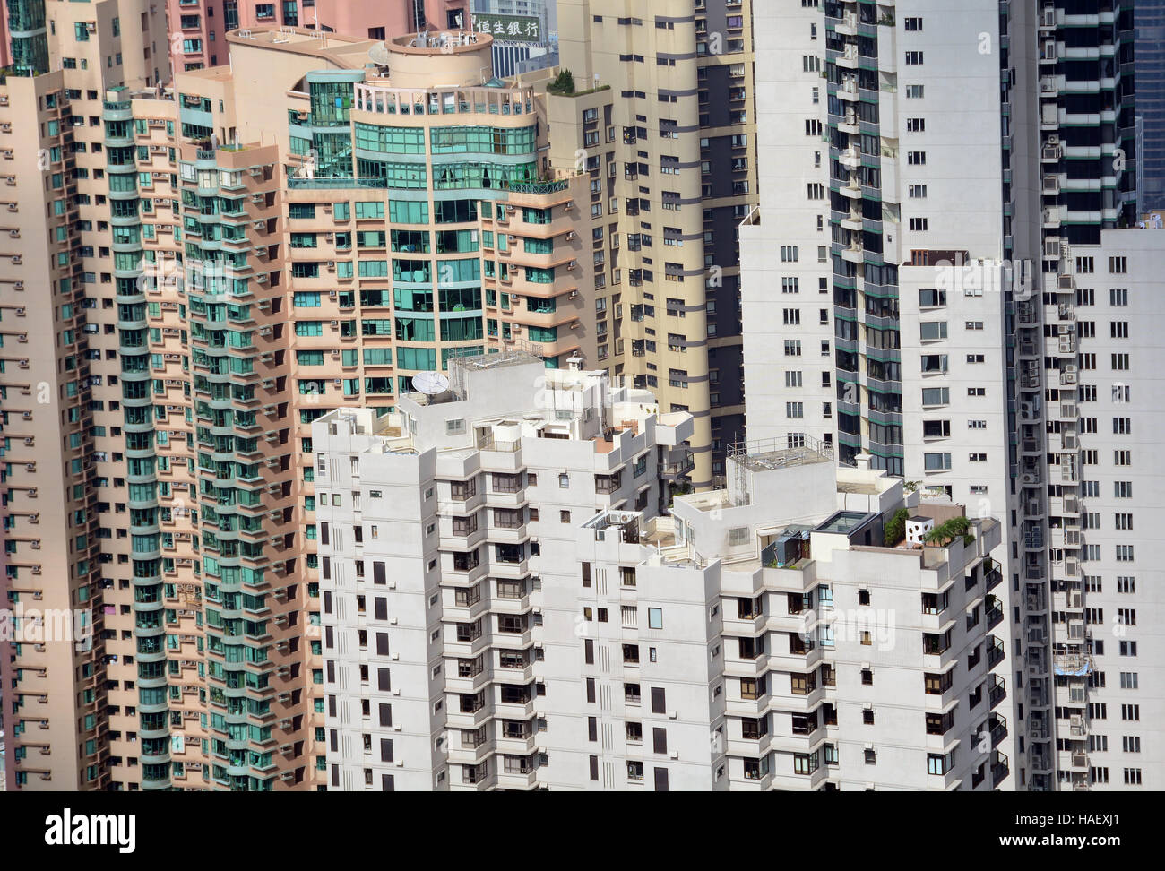 Wohnquartier Hong Kong Insel China Stockfoto