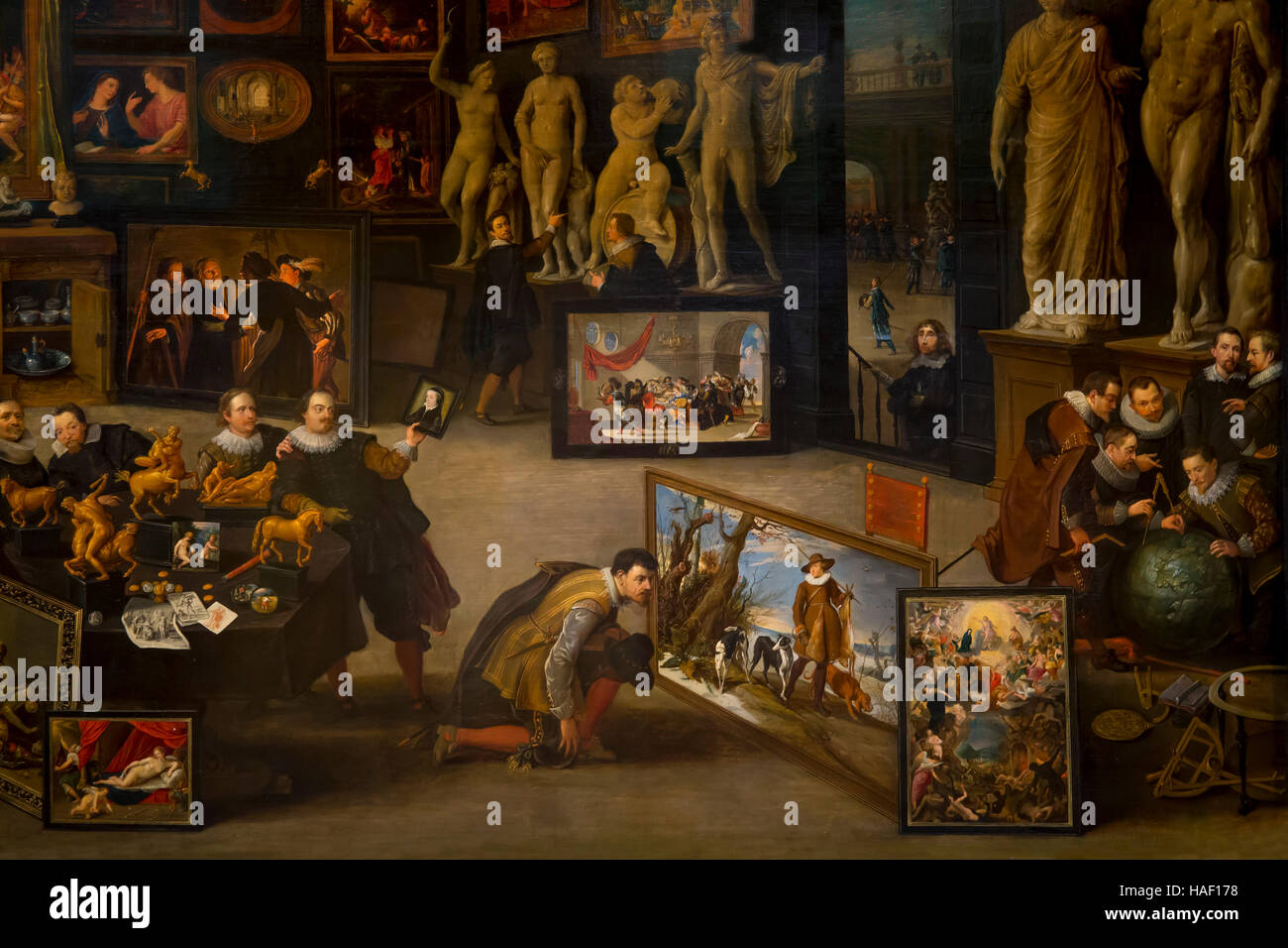 Die Galerie von Cornelis van der Geest, von Willem van Haecht, Rubenshuis, Antwerpen, Belgien, Europa Stockfoto
