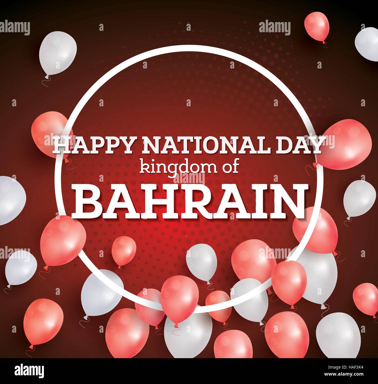Happy National Day des Königreichs Bahrain. Vektor-Illustration. Feier am 16. Dezember. Stock Vektor