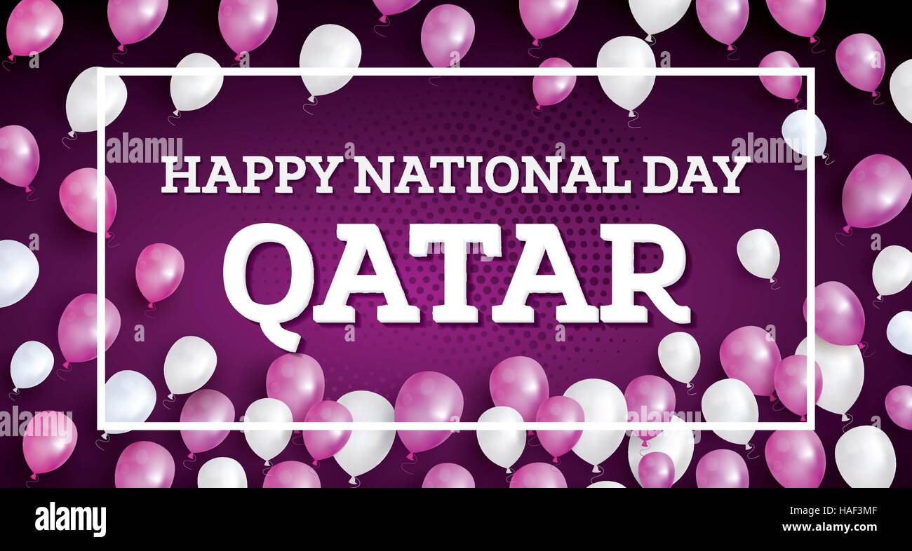 Happy National Day Katar. Vektor-Illustration. 18 Dezember fest. Stock Vektor