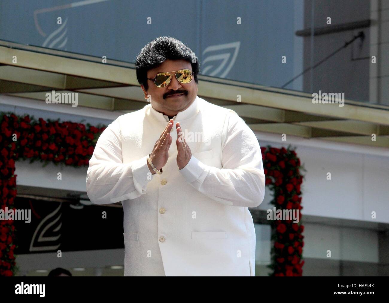 Tamil Schauspieler Prabhu während der Einweihung des Kalyan Juweliere Showroom in Velachery in Chennai, Indien Stockfoto