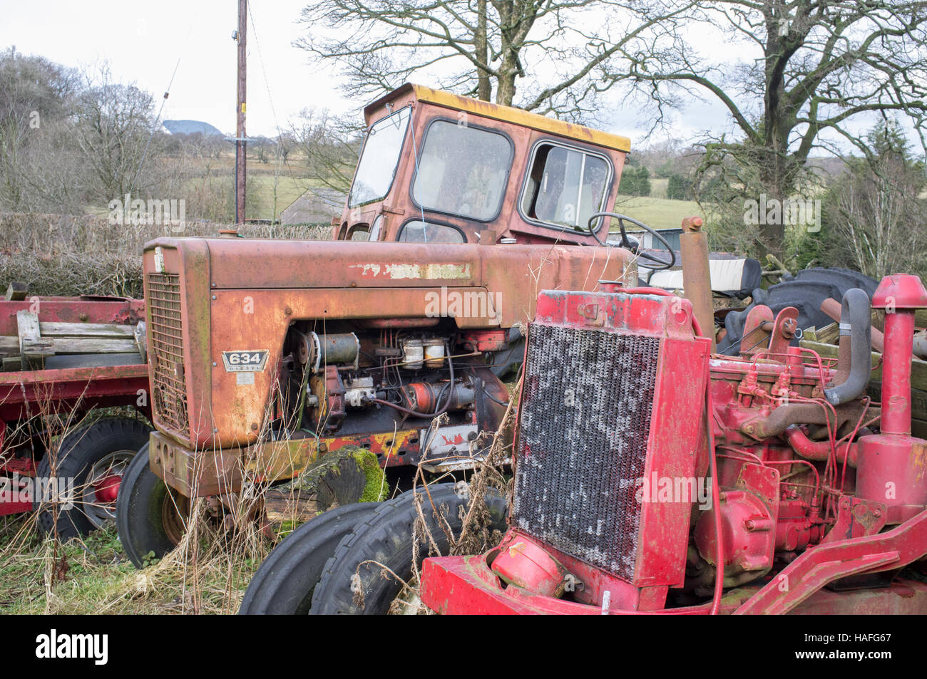 Landmaschinen von anno dazumal Stockfoto