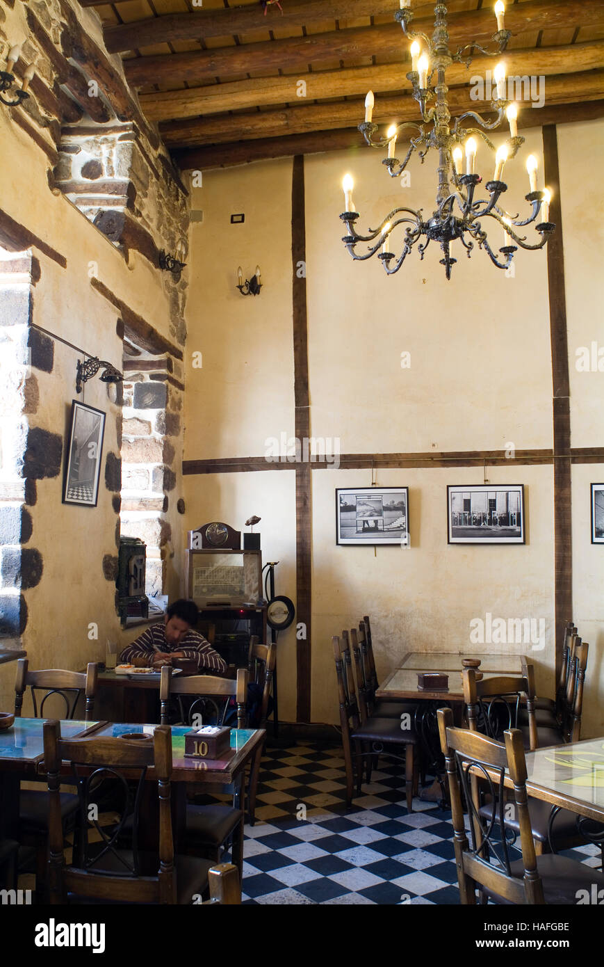 Ninar Art Cafe in Christian Quarter von Damaskus Old Town in Syrien vor dem Krieg Stockfoto